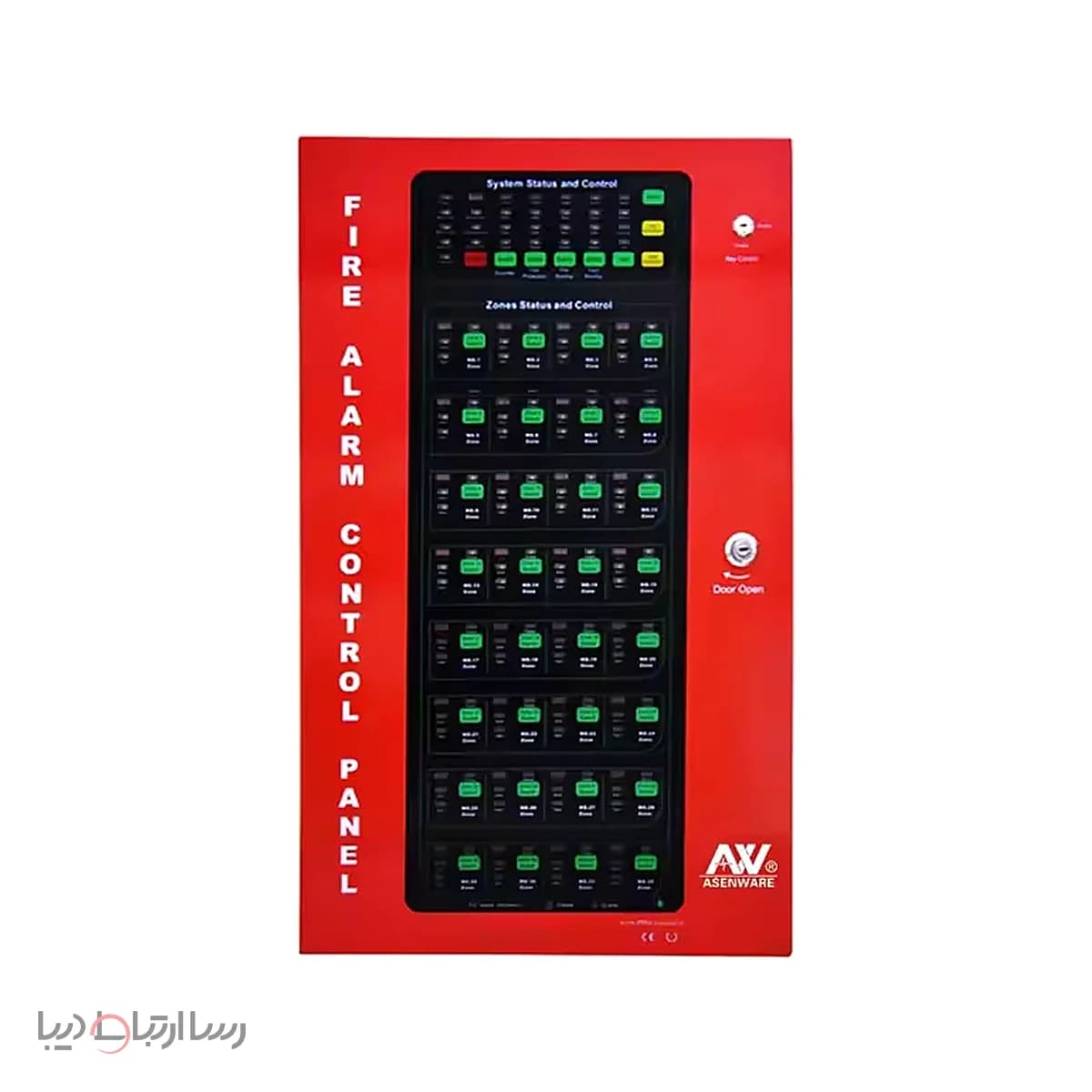 کنترل پنل اعلام حریق متعارف ۱۶ زون — Asenware AW-CFP2166-16