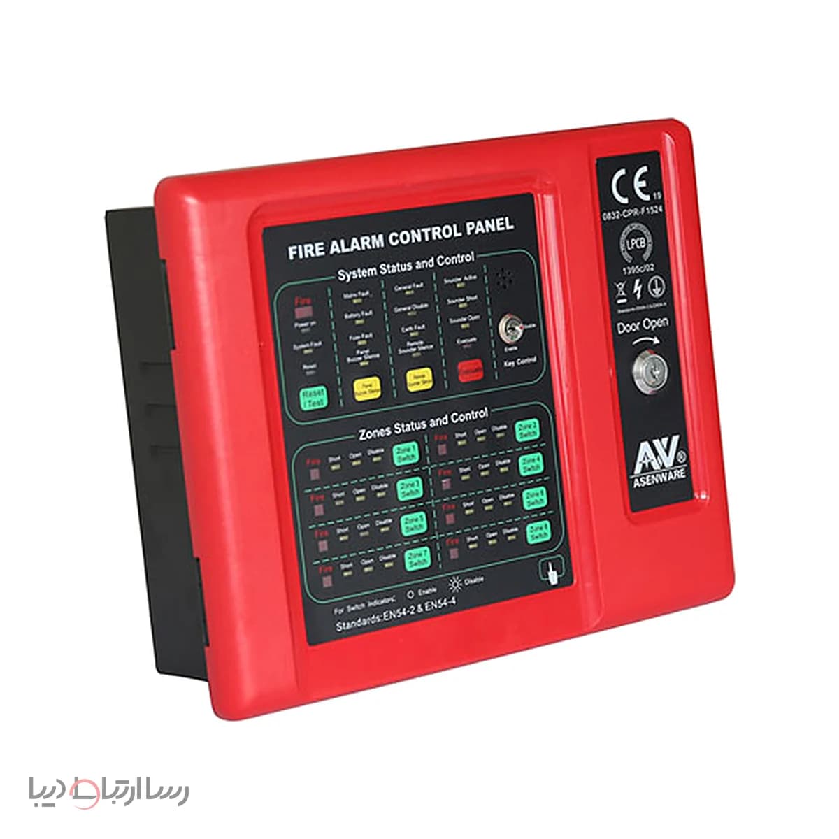 کنترل پنل اعلام حریق متعارف ۸ زون — Asenware AW-CFP2166-8
